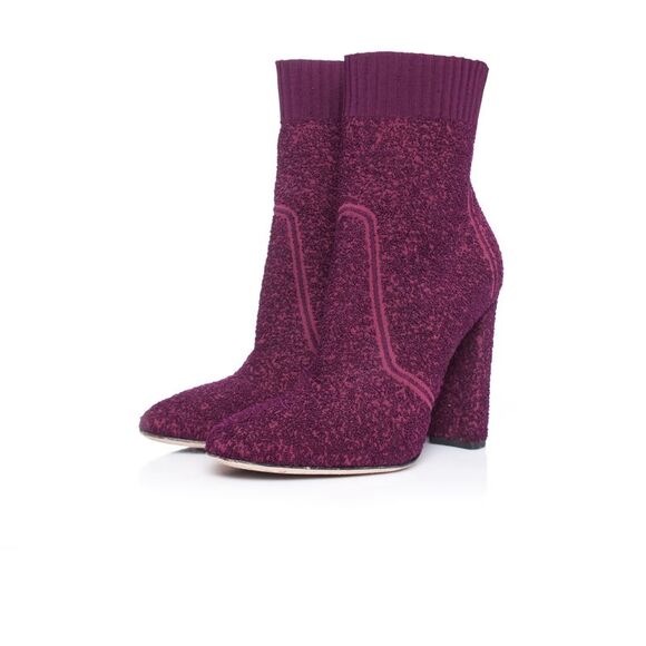 Gianvito Rossi Fiona boucle knit ankle boots
